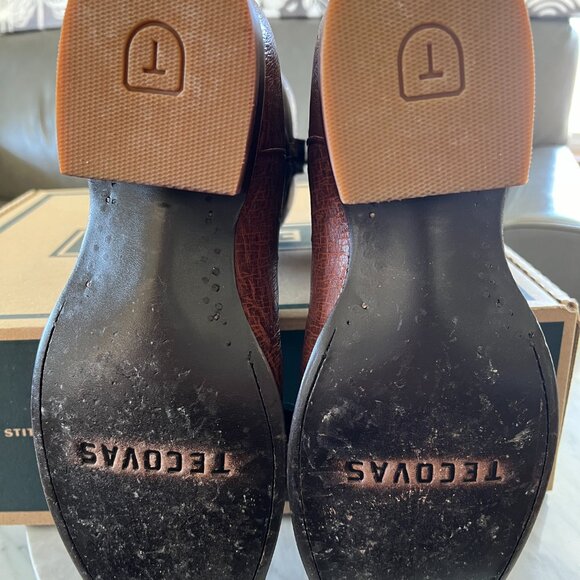 **SOLD**TECOVAS The Wade Men's Russet Smooth Ostrich Roper Boot 11D - Picture 4 of 14